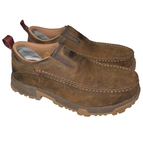 Twisted X Work Shoes Mens 8 Composite Safety Toe Leather Slip Moccasin MXCC003 main image 4
